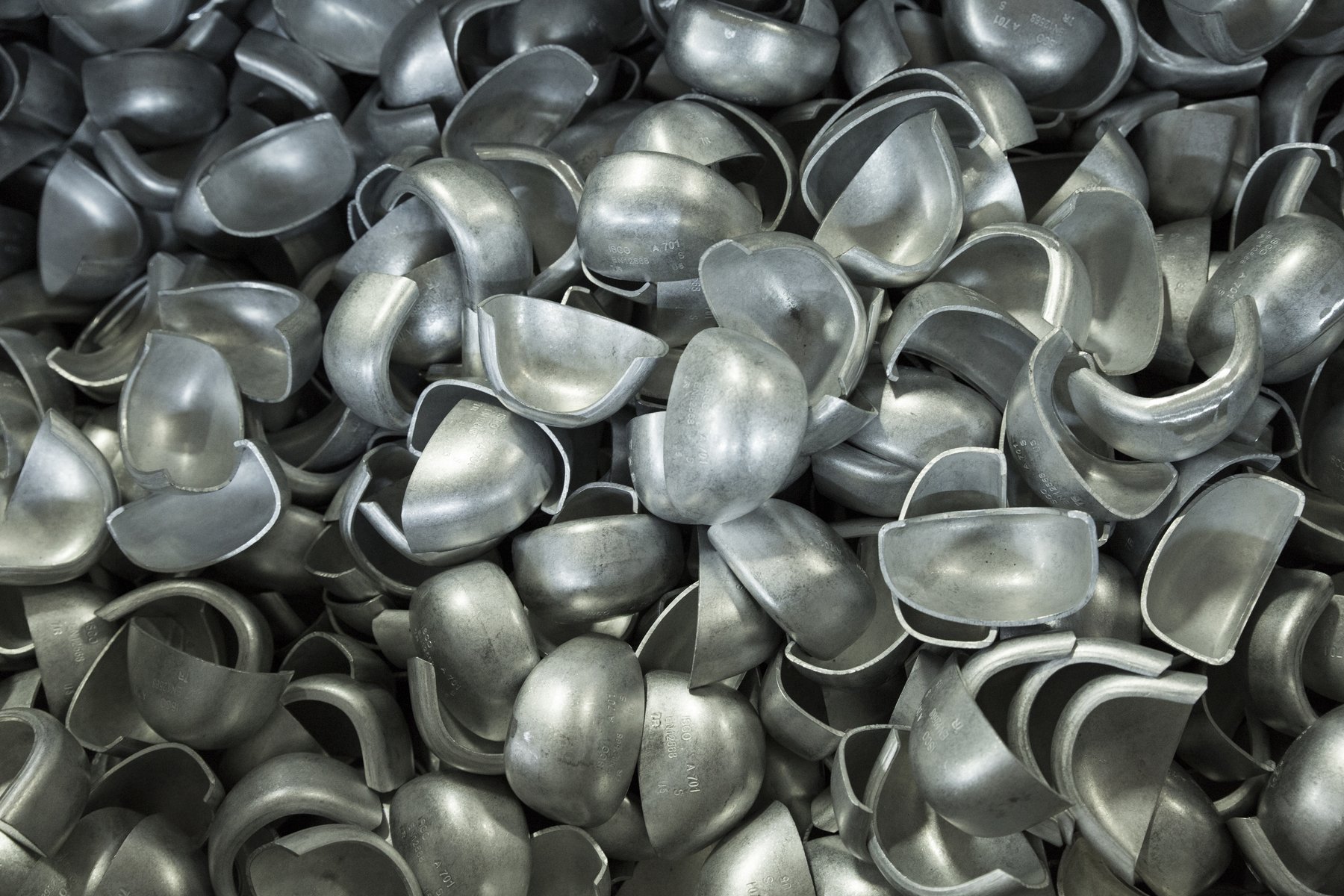 Freshly formed aluminium toecaps, Istanbul factory